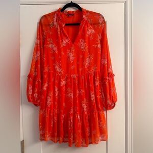 Vince Camuto Floral Tiered Mini Dress